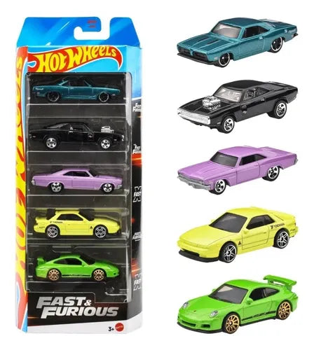 5 PACK HOTWHEELS RAPIDOS Y FURISOS