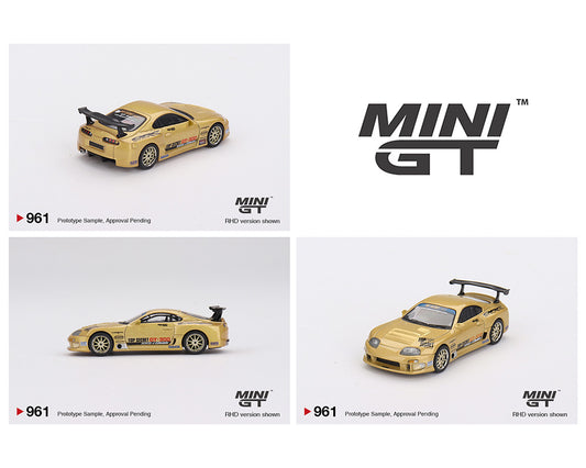 Mini GT 1:64 Toyota Supra (A80) GT-300 Top Secret – Oro Top Secret