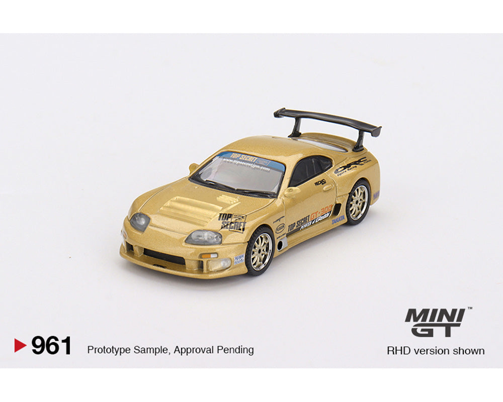 Mini GT 1:64 Toyota Supra (A80) GT-300 Top Secret – Oro Top Secret