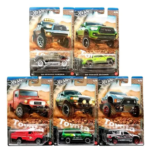 Serie Completa De 5 Toyota Series Hot Wheels Silver Set